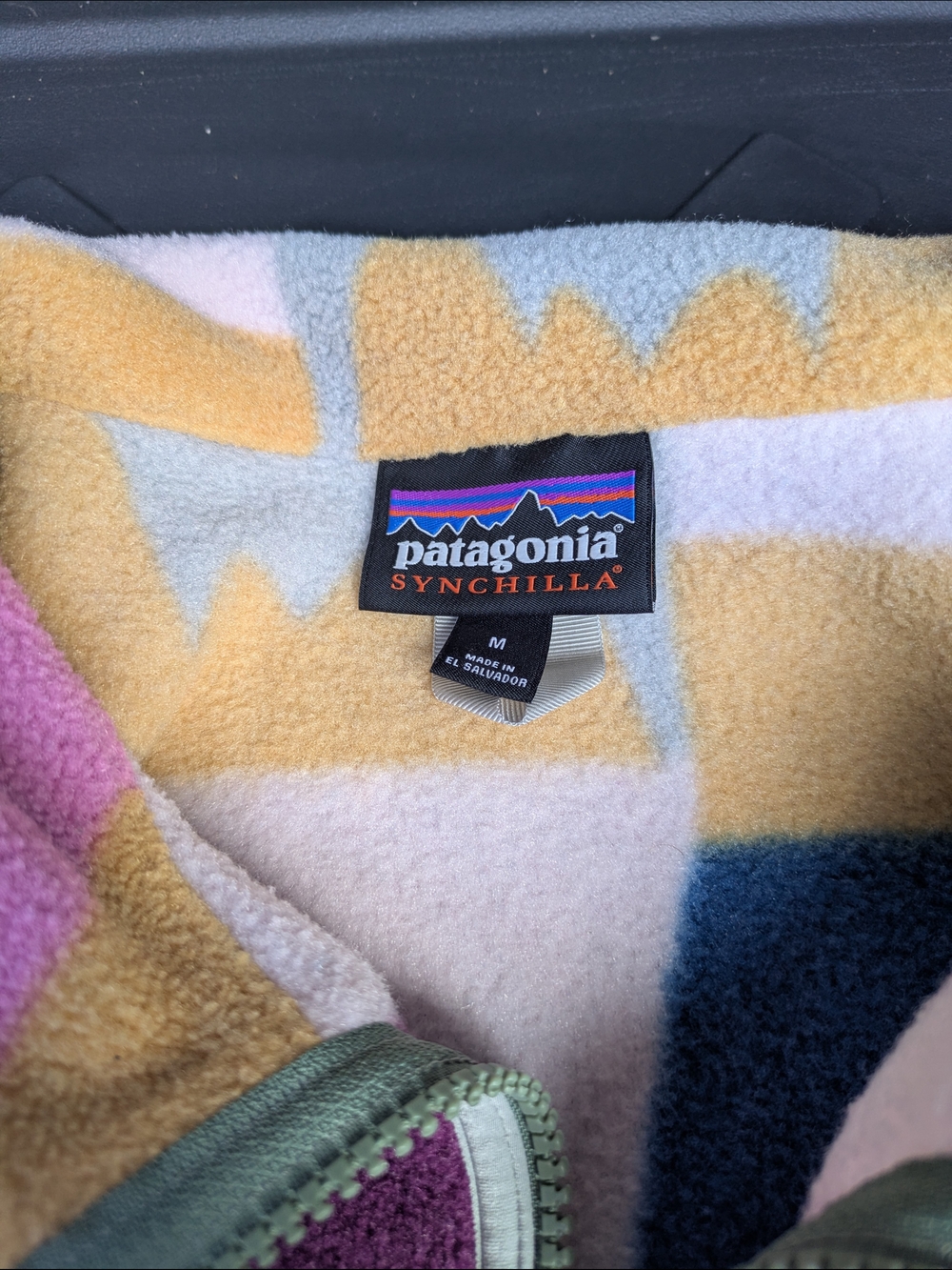 Patagonia Synchilla Half-Zip Fleece Pullover Frontera Marble Sz:M Outdoorsy Cozy - Picture 3 of 10